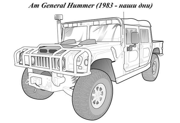 УАЗ-469 внедорожник рисунок сбоку
