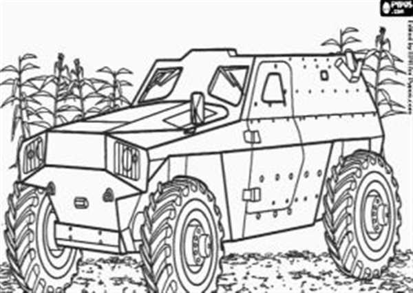 Военный Хаммер раскраска