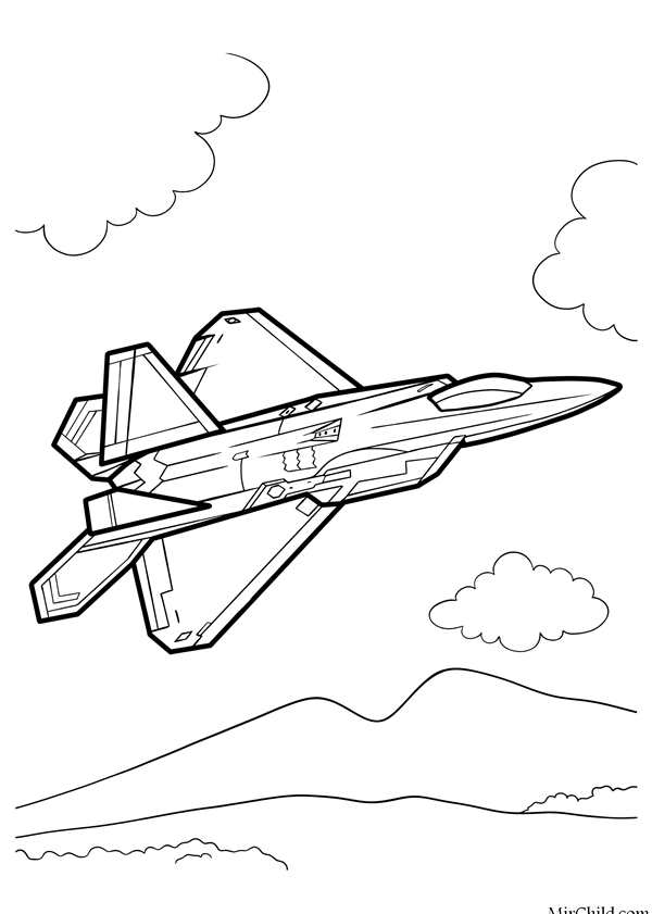 Раскраска военного самолёта P51 Mustang