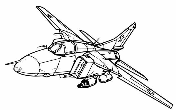 Раскраска военного самолёта P51 Mustang