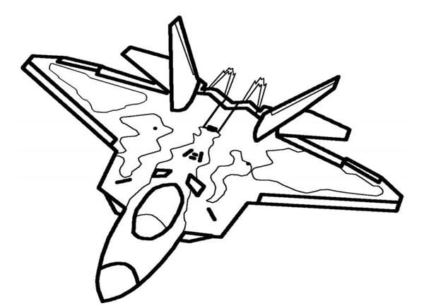 Раскраска военного самолётаCreative Colors for Little Pilots