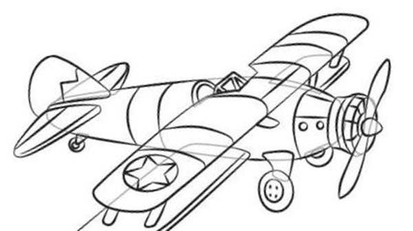 Раскраска военного самолётаCreative Colors for Little Pilots