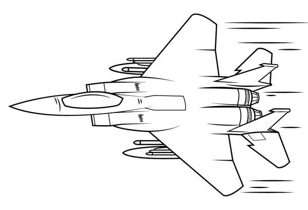 Раскраска военного самолётаCreative Colors for Little Pilots