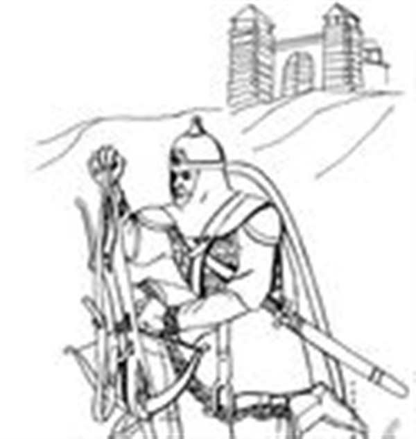 Раскраска рыцарь для детей
