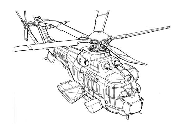 Раскраска вертолет ка 52
