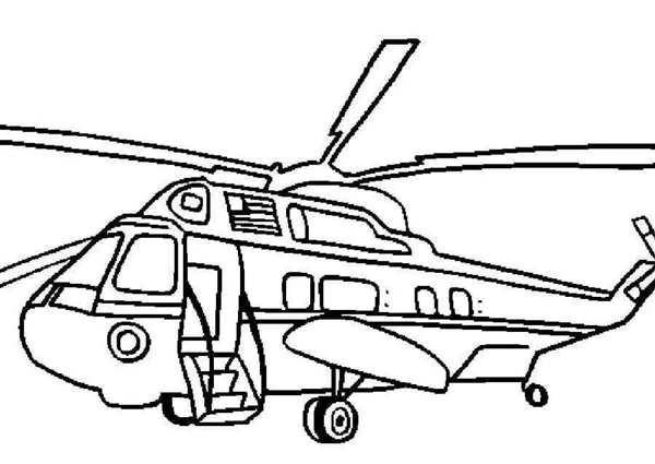 Вертолеты. Раскраска