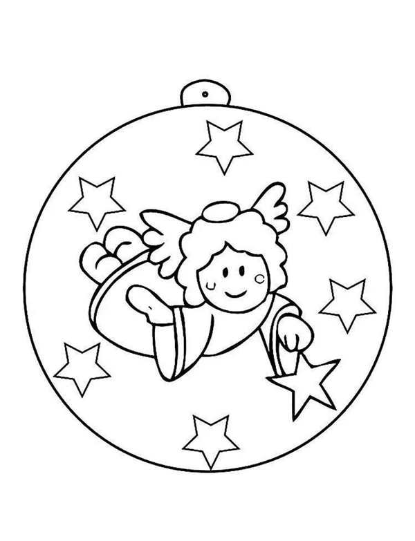 Новогодний шар раскраска