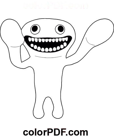 Раскраска Вонючего Джоэла из Сада Банбан