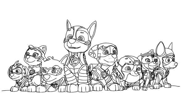 Paw Patrol раскраска