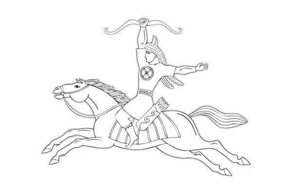 Раскраска Всадник Бесплатная Аренда