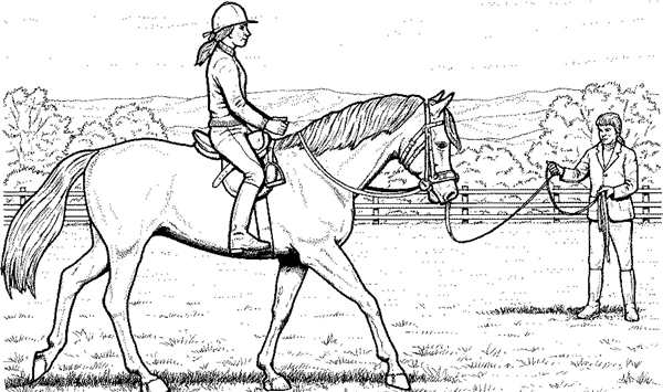 Раскраска Всадник Бесплатная Аренда