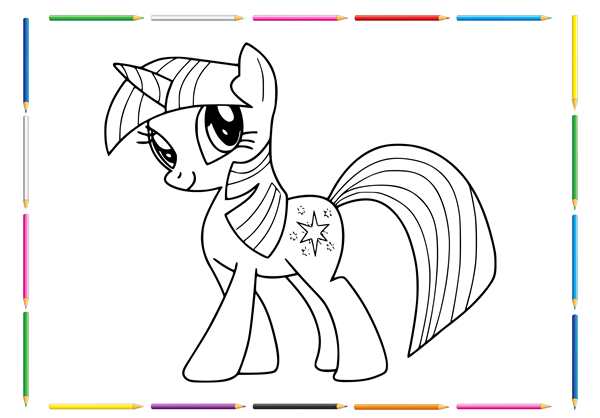 My little Pony раскраска