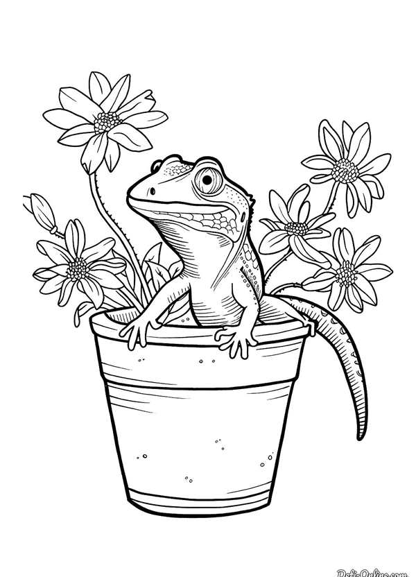 Ящерица рисунок