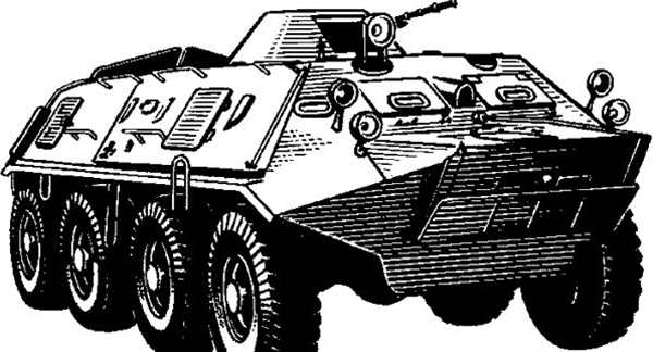 Раскраска Южноафриканская боевая техника Мамба