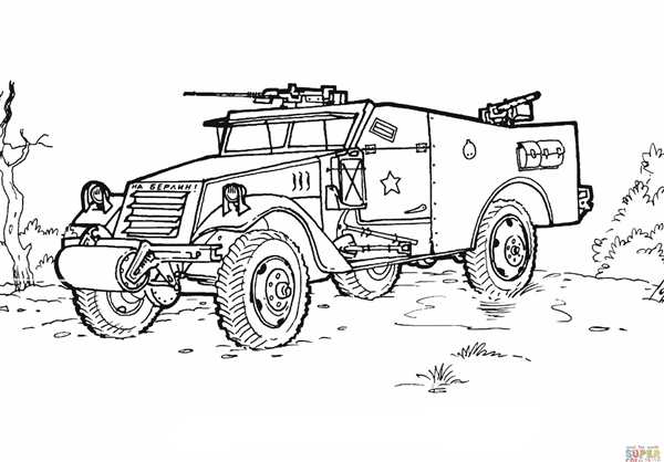 Раскраска Южноафриканская боевая техника Мамба