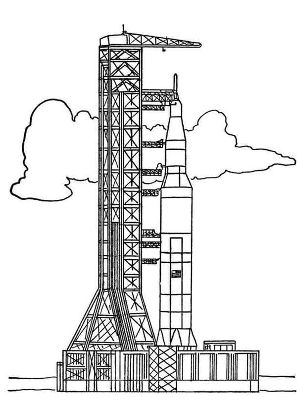 Космическая ракета раскраска