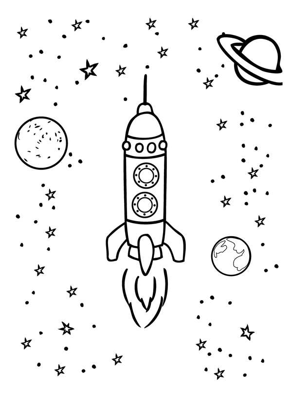 Космический корабль раскраска