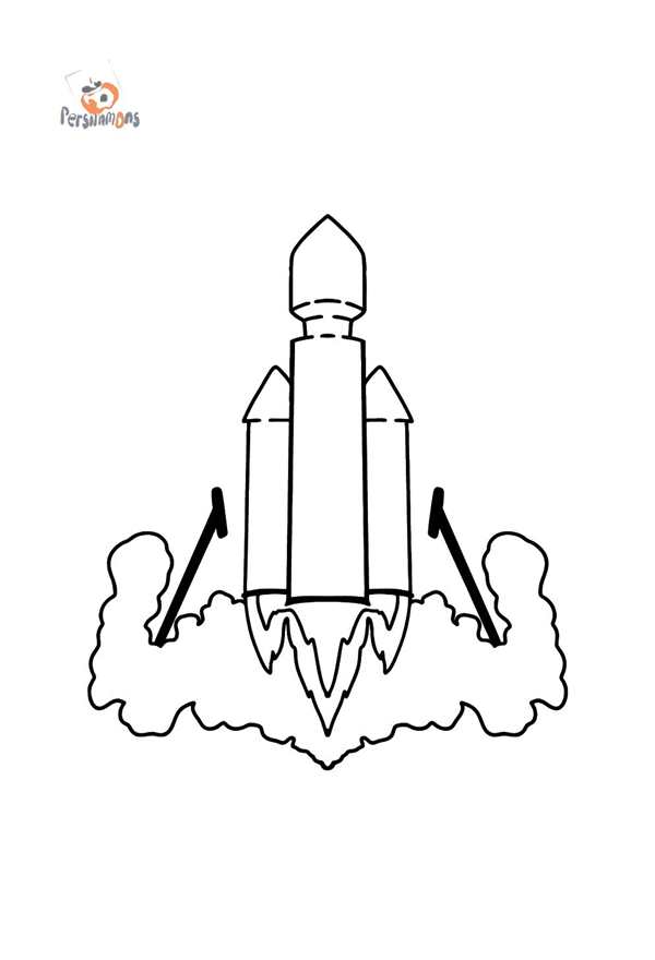 Космическая ракета раскраска