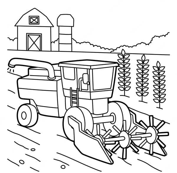 Раскраска комбайн CLAAS