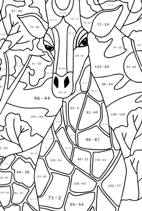 Giraffe раскраска