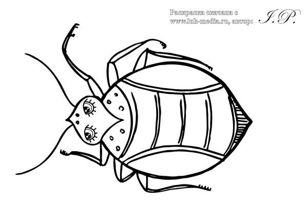 Раскраска Жука Stinkfly Весёлое Перевёртышество на Листе