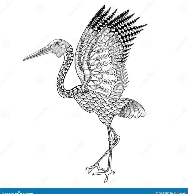 Журавли раскраска