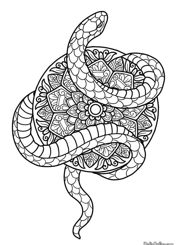 Рисунок змеи