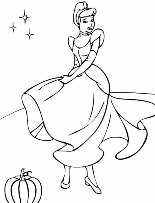 Принцессы Disney раскраски Золушка