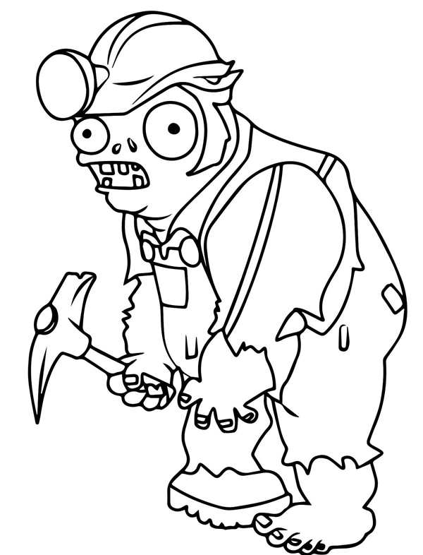 Plants vs Zombies раскраска