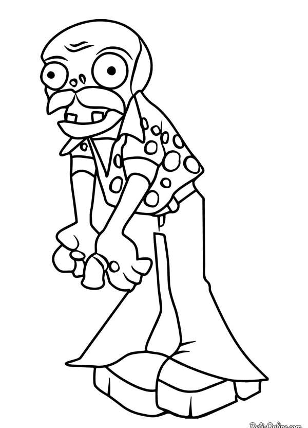 Plants vs Zombies раскраска зомби Гаргантюа