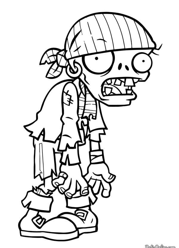 Plants vs Zombies раскраска