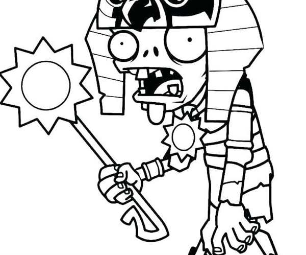 Plants vs Zombies раскраска