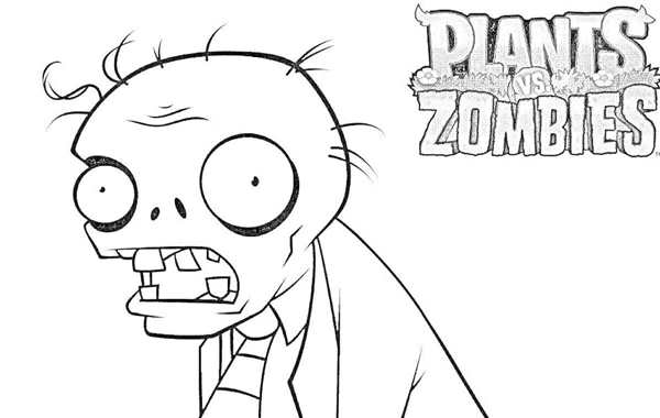 Plants vs Zombies раскраска