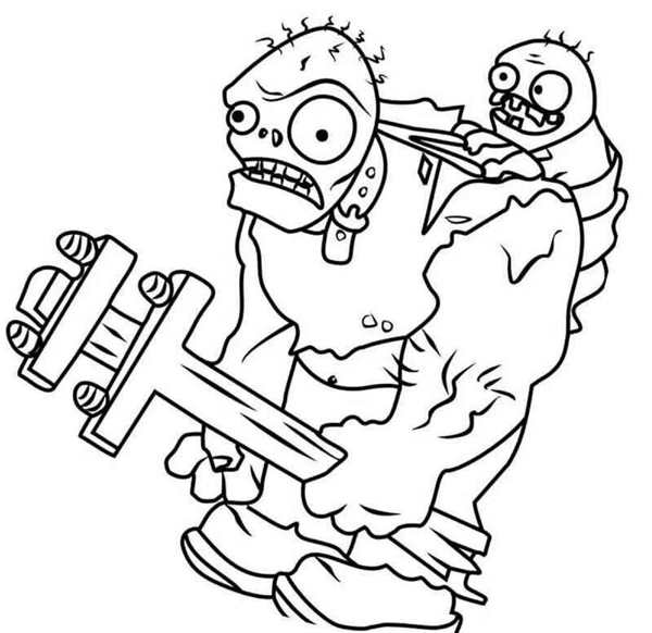 Раскраска Plants vs Zombies 2