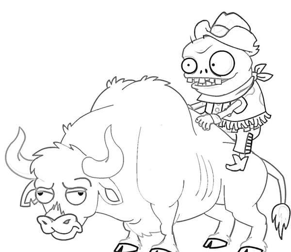 Раскраска Plants vs Zombies 2