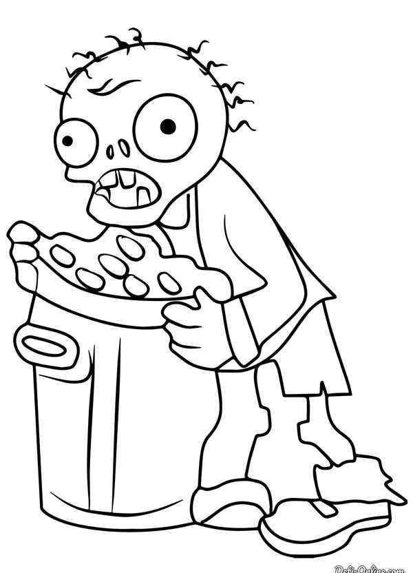 Plants vs Zombies раскраска