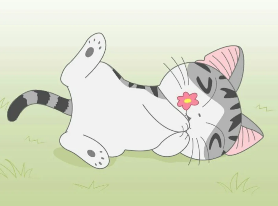 РаскраскаAnime Котёнок с Бантиком Волшебное Перо в Мире Аниме