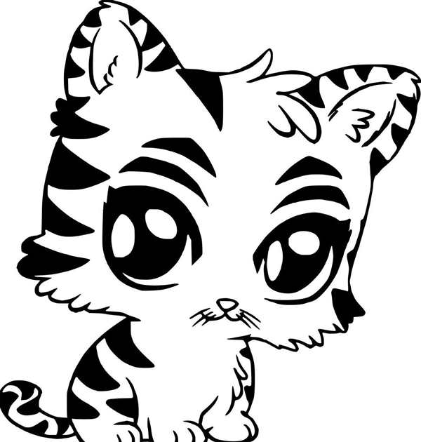 РаскраскаAnime Котёнок с Бантиком Волшебное Перо в Мире Аниме