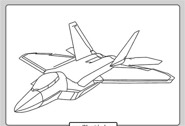 РаскраскаF117 Американский Штурмовик в Детских Линиях