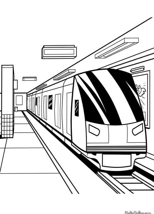 Метро раскраска для детей