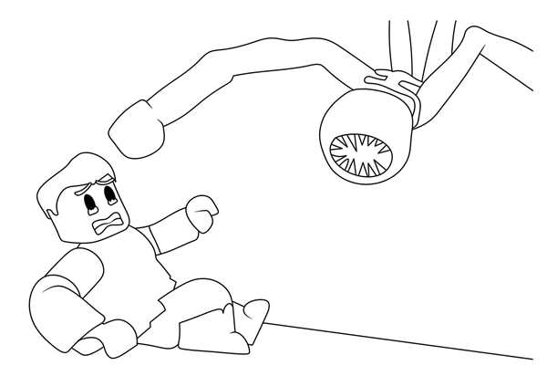 РаскраскаMister Robot из Roblox Веселые Активности для Детей и Взрослых