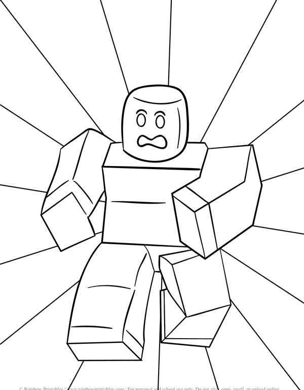 РаскраскаMister Robot из Roblox Веселые Активности для Детей и Взрослых