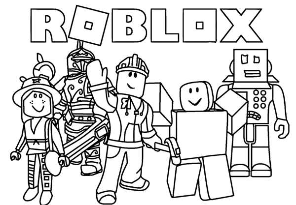 РаскраскаMister Robot из Roblox Веселые Активности для Детей и Взрослых
