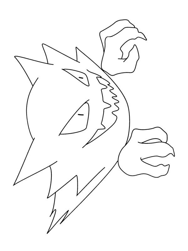 Гастли раскраска Pokemon