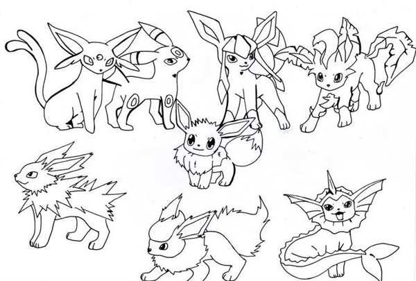 РаскраскаPokmon Ваниллюкс Цветные Акварельные Игры