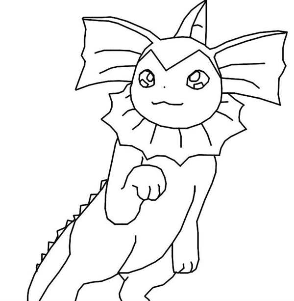 Покемоны Vaporeon раскраска