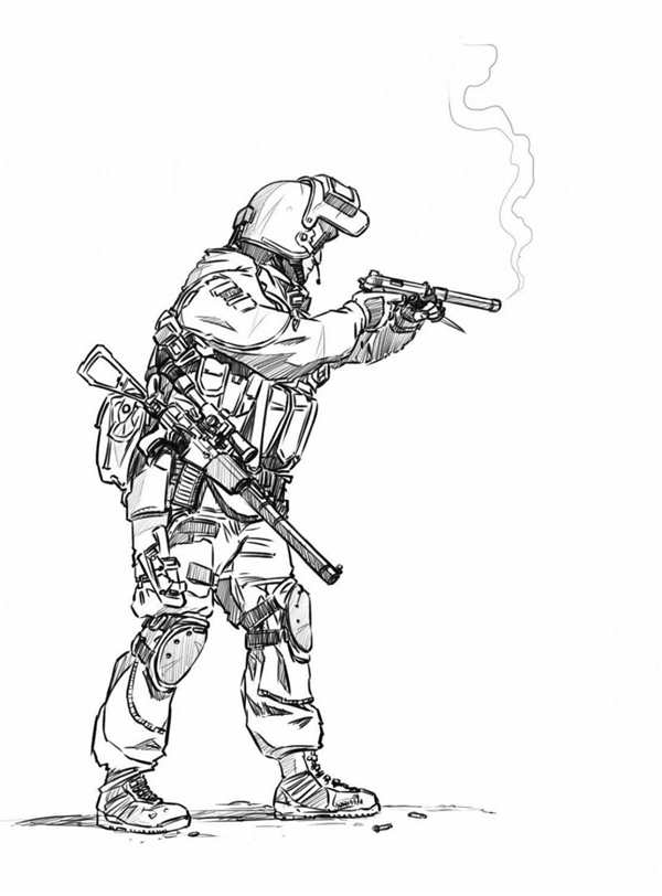 Раскраска: военные