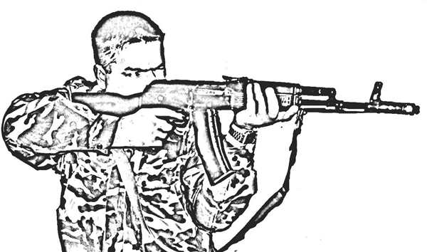 РаскраскаSpecial Ops Солдат с Винтовкой