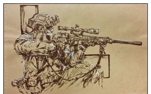 РаскраскаSpecial Ops Солдат с Винтовкой