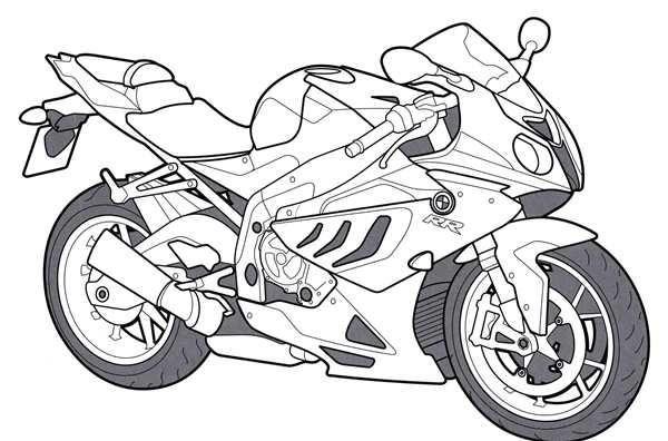 Раскраска мотоцикл Honda cbr1000rr